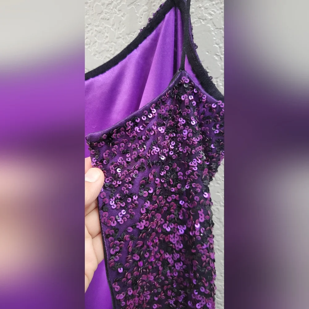 AIDAN MATTOX SEQUIN SPAGHETTI STRAPS PROM  DRESS  Size 2 NWT - Picture 9 of 11
